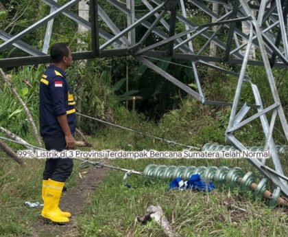 99% Listrik di Aceh, Sumut, dan Sumbar Sudah Normal Pascabencana