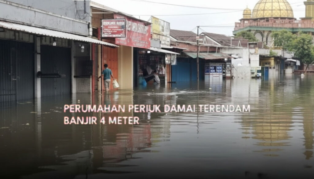 Banjir 4Meter Landa Perumahan Periuk Damai, Polisi Bergerak Cepat Evakuasi dan Salurkan Bantuan