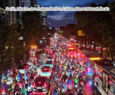 Banjir Jakarta Jam Pulang Kantor, 3 Ruas Jalan Ini Macet Parah