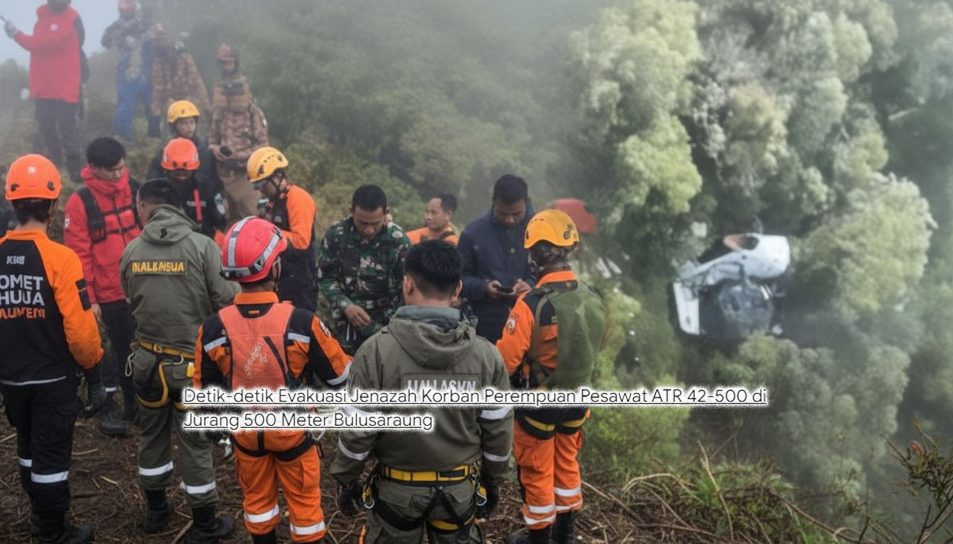 Evakuasi Korban Kesepuluh ATR42-500 Tuntas: Perjalanan 11 Kantong Jenazah dari Puncak Bulusaraung
