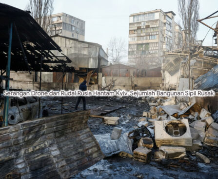 Gelombang Drone dan Rudal Rusia Hantam Kyiv, Infrastruktur Sipil Rusak dan Jutaan Warga Membeku