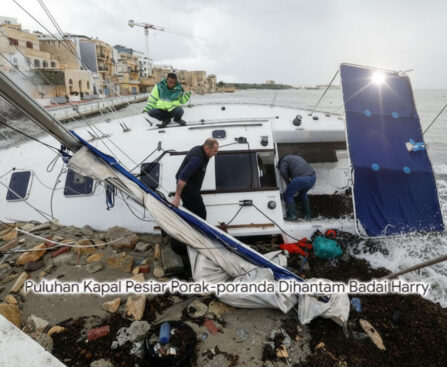 Badai Harry Hantam Malta, Puluhan Kapal Pesiar Porak Poranda