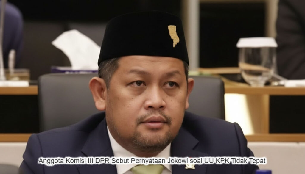 Anggota Komisi III DPR Nilai Pernyataan Jokowi Soal UU KPK Tidak Pas, Ini Alasannya
