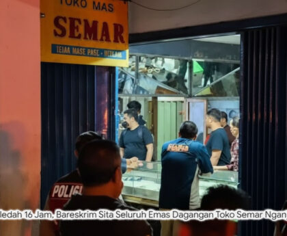 Geledah 16 Jam, Bareskrim Sita Seluruh Emas Dagangan Toko Semar Nganjuk