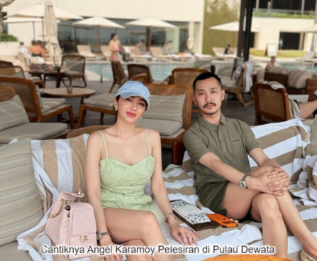 Cantiknya Angel Karamoy Pelesiran di Pulau Dewata