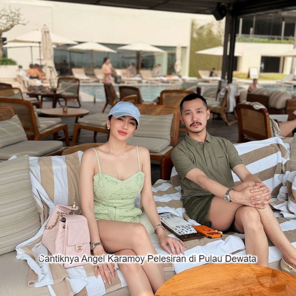 Cantiknya Angel Karamoy Pelesiran di Pulau Dewata