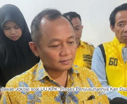 Golkar Jawab Jokowi Soal UU KPK: "Proses Penyusunannya Kan Dua Belah Pihak"
