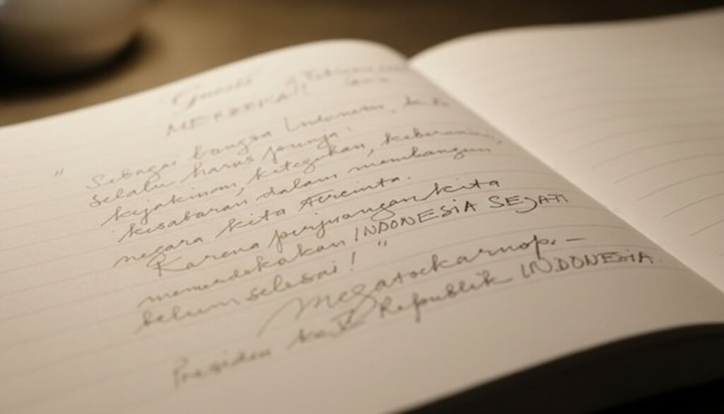 Goresan Pena Penuh Makna: Pesan 'Indonesia Sejati' Megawati di Buku Tamu KBRI Abu Dhabi