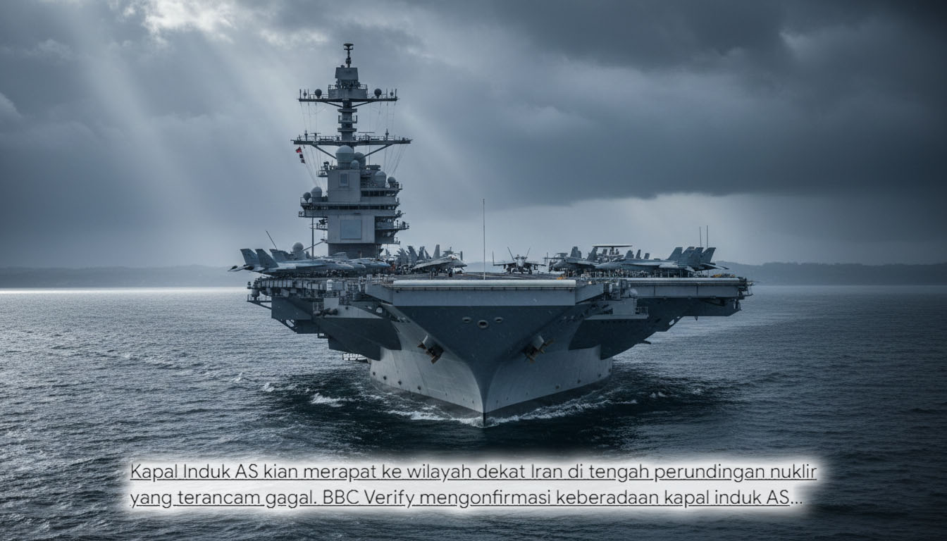 Kapal Induk Terbesar Merapat! Sinyal Serangan AS ke Iran Kian Dekat, Dunia Menahan Napas