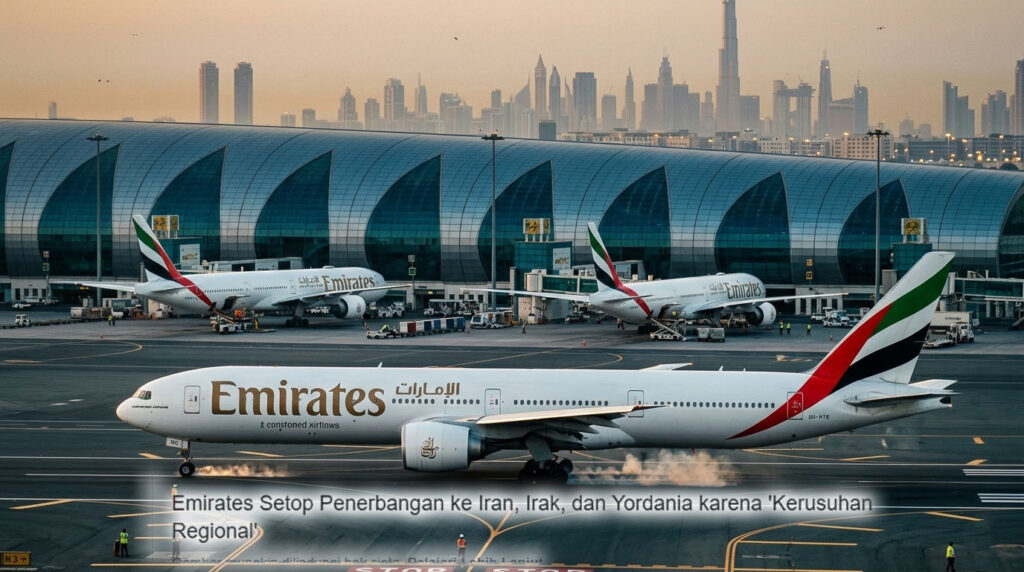 Kiamat Penerbangan DiTimur Tengah! Emirates Hentikan Semua Operasi, Wilayah Udara Ditutup Total