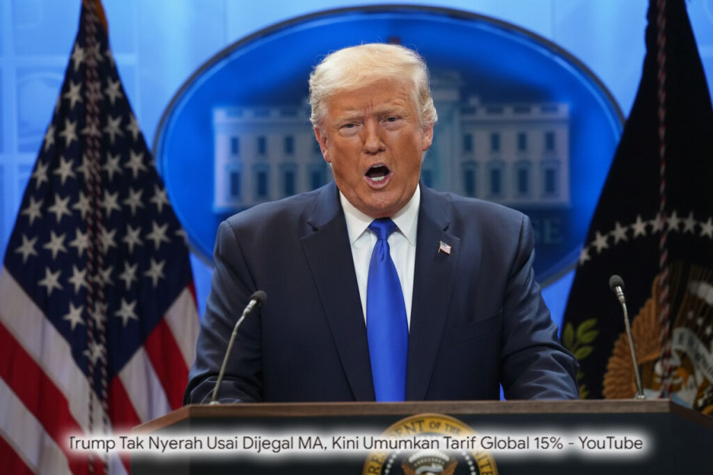 Trump Tak Nyeraah Usai Dijegal MA, Kini Umumkan Tarif Global 15%! Ini Dampaknya ke Dunia & Indonesia