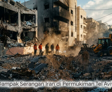 Dampak Serangan Iran di Permukiman Tel Aviv: Bangunan Hancur, Ratusan Warga Mengungsi