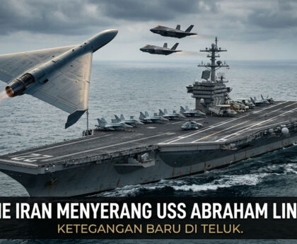 Drone Iran Hantam Kapal Induk USS Abraham Lincoln, Pentagon Bantah Keras, Armada AS Kabur 1.000 Km?