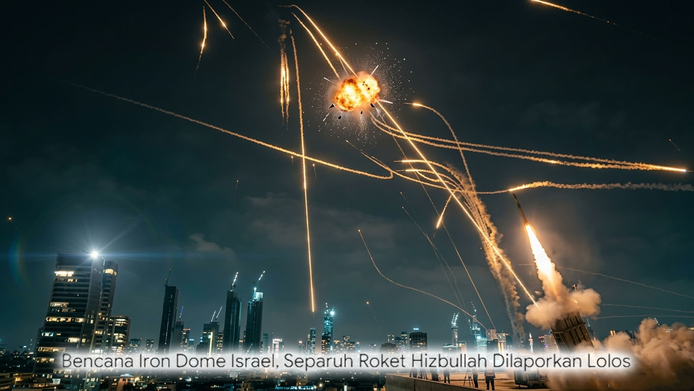 Iron Dome Israel Jebol, Separuh Roket Hizbullah Lolos, Invasi Darat Disiapkan!