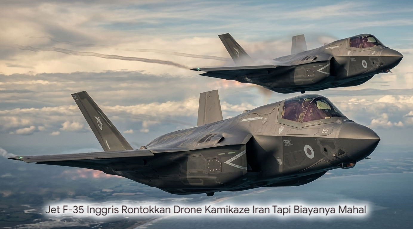 Jet F-35 Inggris Tembak Jatuh Drone Kamikaze Iran, Biaya Rudal Rp4 M Lawan Rp400 Ribu!