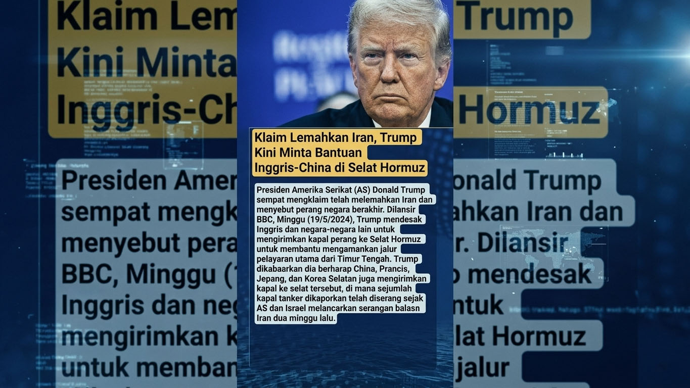 Klaim Lemahkan Iran, Trump Malah Minta Bantuan Inggris-China di Selat Hormuz!