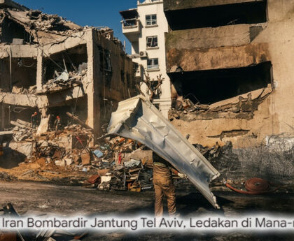 Ratusan Rudal Iran Bombardir Jantung Tel Aviv, Ledakan di Mana-mana, Bunker Bawah Tanah Hancur Lebur!