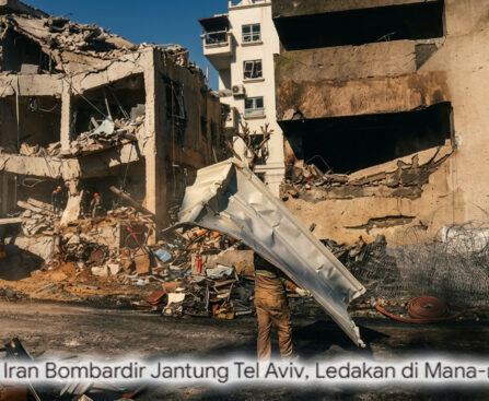 Ratusan Rudal Iran Bombardir Jantung Tel Aviv, Ledakan di Mana-mana, Bunker Bawah Tanah Hancur Lebur!