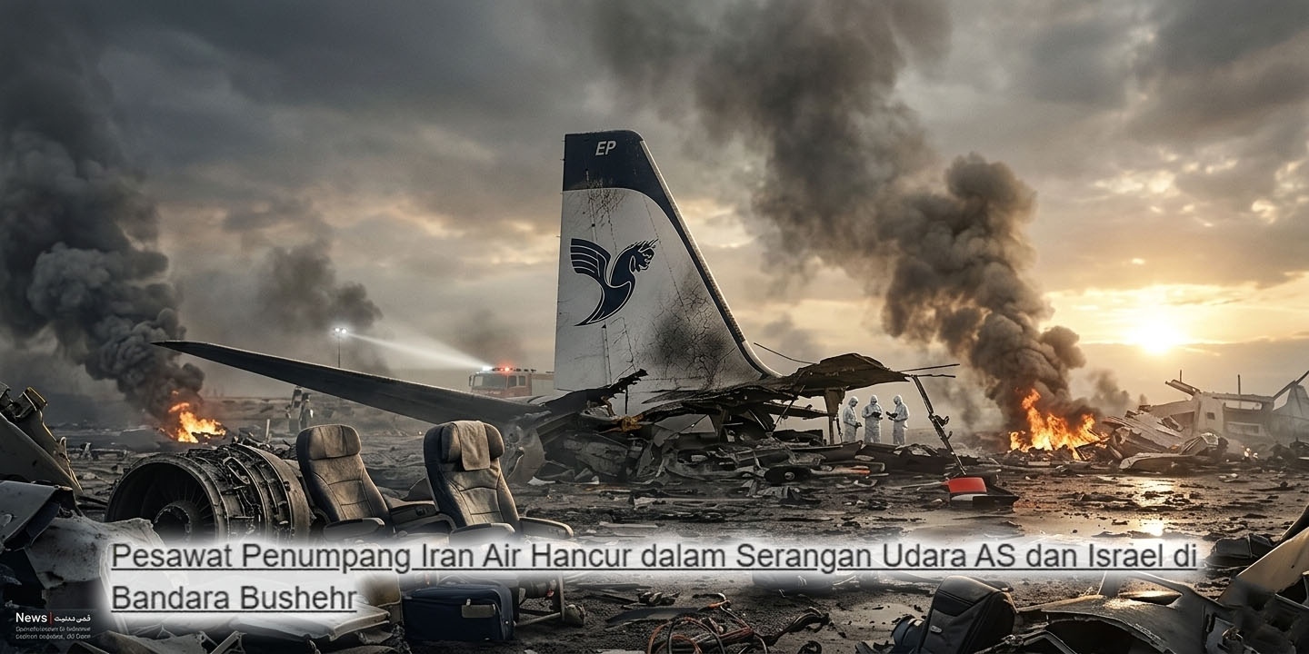 Tragedi Penerbangan Sipil: Pesawat Penumpang Iran Air Hancur dalam Serangan Udara AS-Israel di Bandara Bushehr