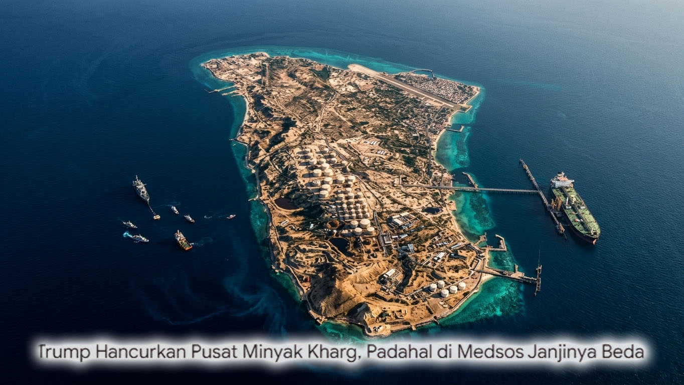 Trump Hancurkan Pusat Minyak Kharg, Padahal di Medsos Janjinya Beda! Ini Fakta Terbarunya